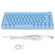 thumbnail image 2 of Teclado mecánico azul Teclado de tres modos de 82 teclas con RGB Compatible con Windows para IOS para Android, 2 of 8