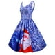 thumbnail image 4 of Vestido de fiesta informal con estampado navideño sin mangas y espalda descubierta para mujer Fridja  hjkh312, 4 of 9