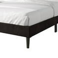 thumbnail image 5 of Castle Place Sophisticated Wingback Velvet Upholstered Queen Platform Bed, Brown, 5 of 11