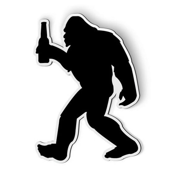 Bigfoot with Beer - 5.5" Magnet for Car Locker Refrigerator