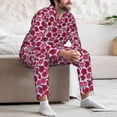 thumbnail image 7 of Daiia Rose Flowers for Men's Long-Sleeved Pajama Set – Soft & Comfortable Sleepwear Button-Up Pajamas Cozy Lounge Wear-Large, 7 of 7