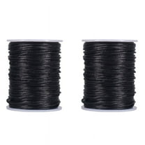 2X Satin Rattail Polyester Cord,295 Feet 2mm Black Beading String for Macrame Bracelets, Jewelry Making, Arts And Crafts