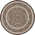 thumbnail image 3 of Art Carpet 841864107104 7 x 10 ft. Kensington Collection Microfloral Border Woven Oval Area Rug, Brown, 3 of 3