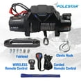 thumbnail image 6 of Polestar 12,000 lbs Electric Winch with Non-Integrated Synthetic Rope, Powerful 12V DC Motor Heavy-Duty Waterproof Truck Winch for ATVs UTVs Trucks and and Utility Applications, 6 of 6