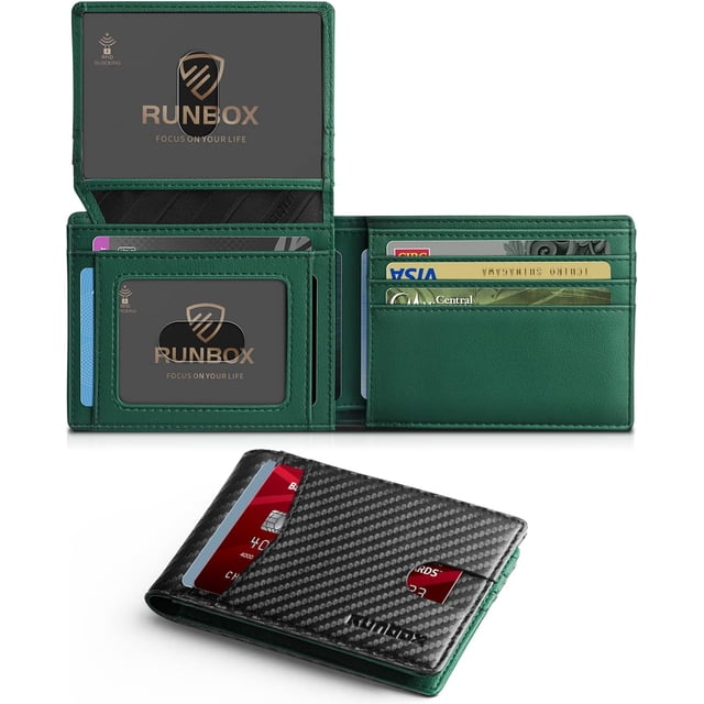 Herrplånböcker Slim Rfid Leather 2 ID window gift box