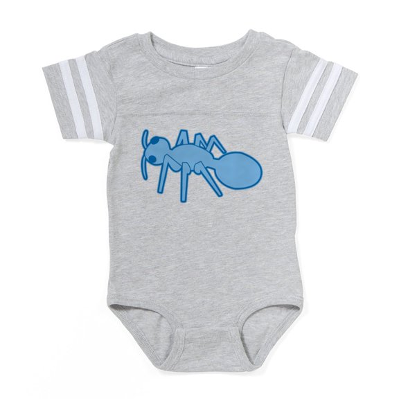 CafePress - Ant Blue - Cute Infant Baby Football Bodysuit