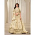 thumbnail image 1 of Custom Made White New Launching Indian Pakistani Bollywood Lehenga Choli With Dupatta, 1 of 5