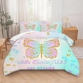 thumbnail image 6 of Gold Butterfly Comforter Sets Full Size All Season Bed Set Rainbow Color Bedding Sets Colorful Butterfly Bedding Quilt for Kids Teen Girls 1 Comforter+ 2 Pillowcases, 6 of 14