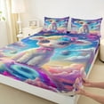 thumbnail image 3 of Feelyou Dreamy Cute Sheep Twin Sheet Sets for Teens, Outer Space Planet Twin Fitted Sheet, Mystic Starry Sky Flat Sheet, Super Cozy Room Decor, 3 Pieces, 3 of 7