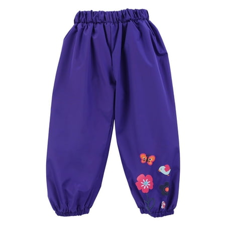 

TIREOW Comfortable Trousers for Children s Toddler Boys Girl s Monochrome Butterfly Flower Printed Elastic Waistband Windproof Rainproof Children s Pants Outdoor Travel Kids Pants