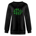 thumbnail image 4 of CEHVOM Chemises Unies pour Femmes Col Rond Manches Longues Hauts Imprimés Blouse Régulière Liquidation, 4 of 5