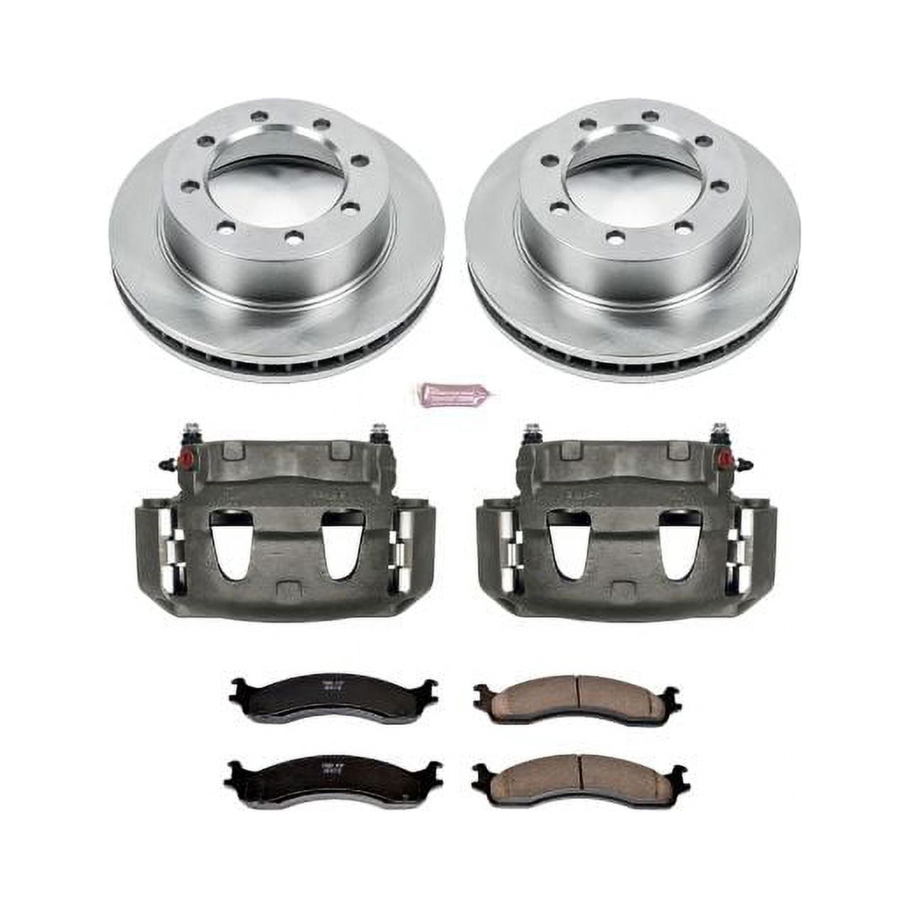PowerStop Front Stock Replacement Brake Pad and Rotor Kit with Calipers Fits: FORD Select Models KCOE5089