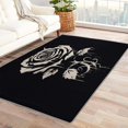 thumbnail image 1 of Floral Area Rug 6x8, Black Rugs for Bedroom Living Room, Gothic Carpet, Machine Washable Rug, Non Slip Soft Low Pile Rugs Large Area Rug Home Decor T6&-321, 1 of 7