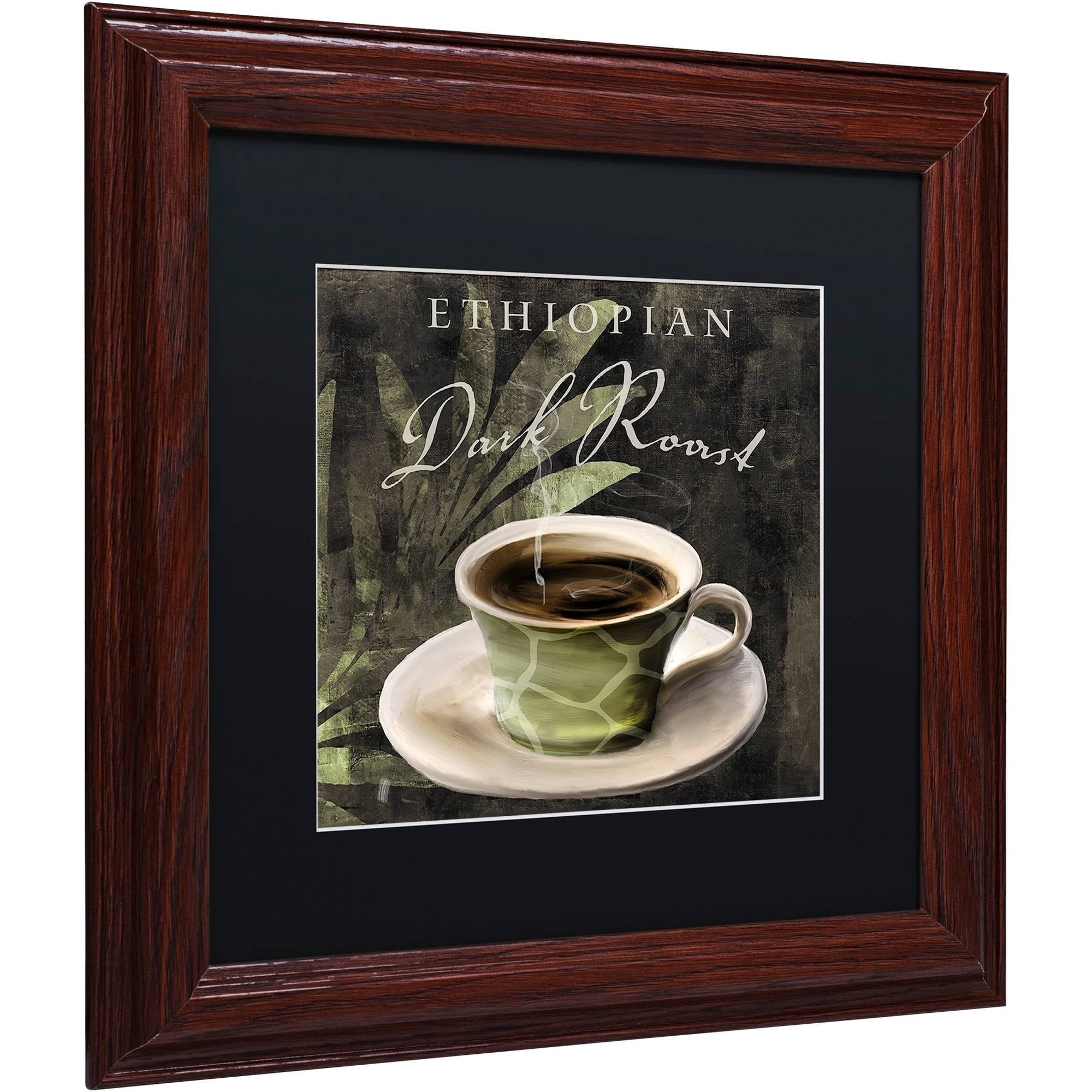Trademark Fine Art "Afrikan Coffee III" Canvas Art by Color Bakery Black Matte, Wood Frame