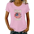 thumbnail image 5 of Blczomt Blouses for Women Casual Dressy Pink Short Sleeve Tee Lightweight Casual Womens T Shirts, 5 of 6