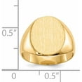 thumbnail image 5 of Avariah Diamonds 14k Yellow Gold 13 x12mm Closed Back Signet Ring - Ring Size 6.5, 5 of 8