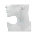 thumbnail image 6 of Aquamarine & Diamond Chandelier Drop Dangle Earrings in 18K White Gold 1.25Ctw, 6 of 7