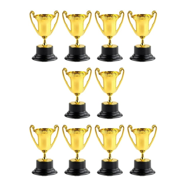 braveheart 10 Pcs Récompense Prix Petit Prix Trophées Décorations pour Compétition Doré Doré 8.2x4.5cm