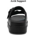 thumbnail image 4 of Womens Platform Sandals with Arch Support, Summer Beach Slides Adjustable Buckle, Women Comfort Lightweight Chunky Cushion Slip on H-Strap Sandal, 4 of 8