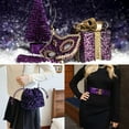 thumbnail image 4 of Elastic Sequin Trim, 1.9 Inch 5 Row Flat Glitter Paillette Sequin Ribbon, Bling Fabric DIY Metallic Stretch Sequin Strip, 11 Yards, Purple, 4 of 5