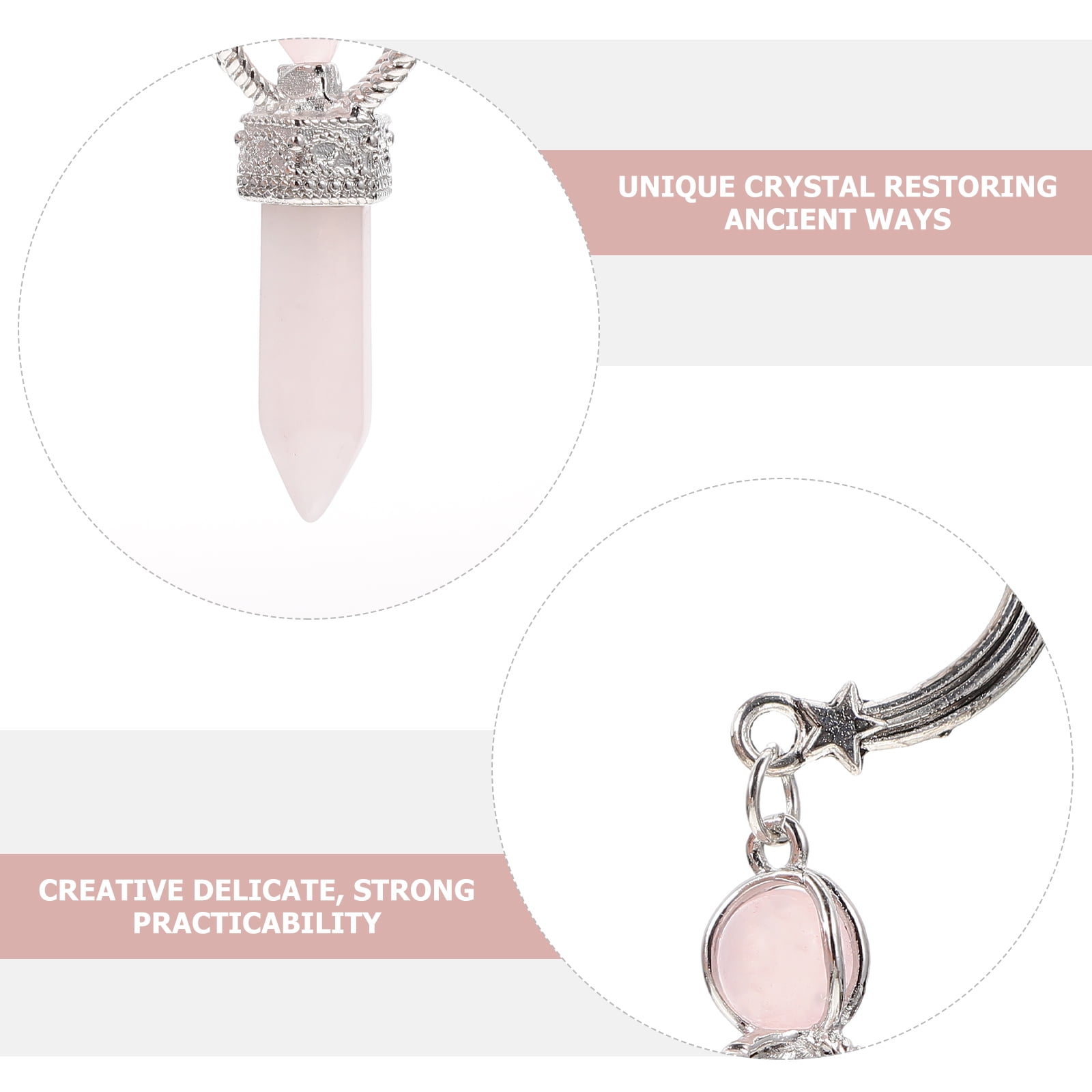 RENACLIPY Unique Crystal Bookmark Fine Workmanship Pink for Decor 7Pcs