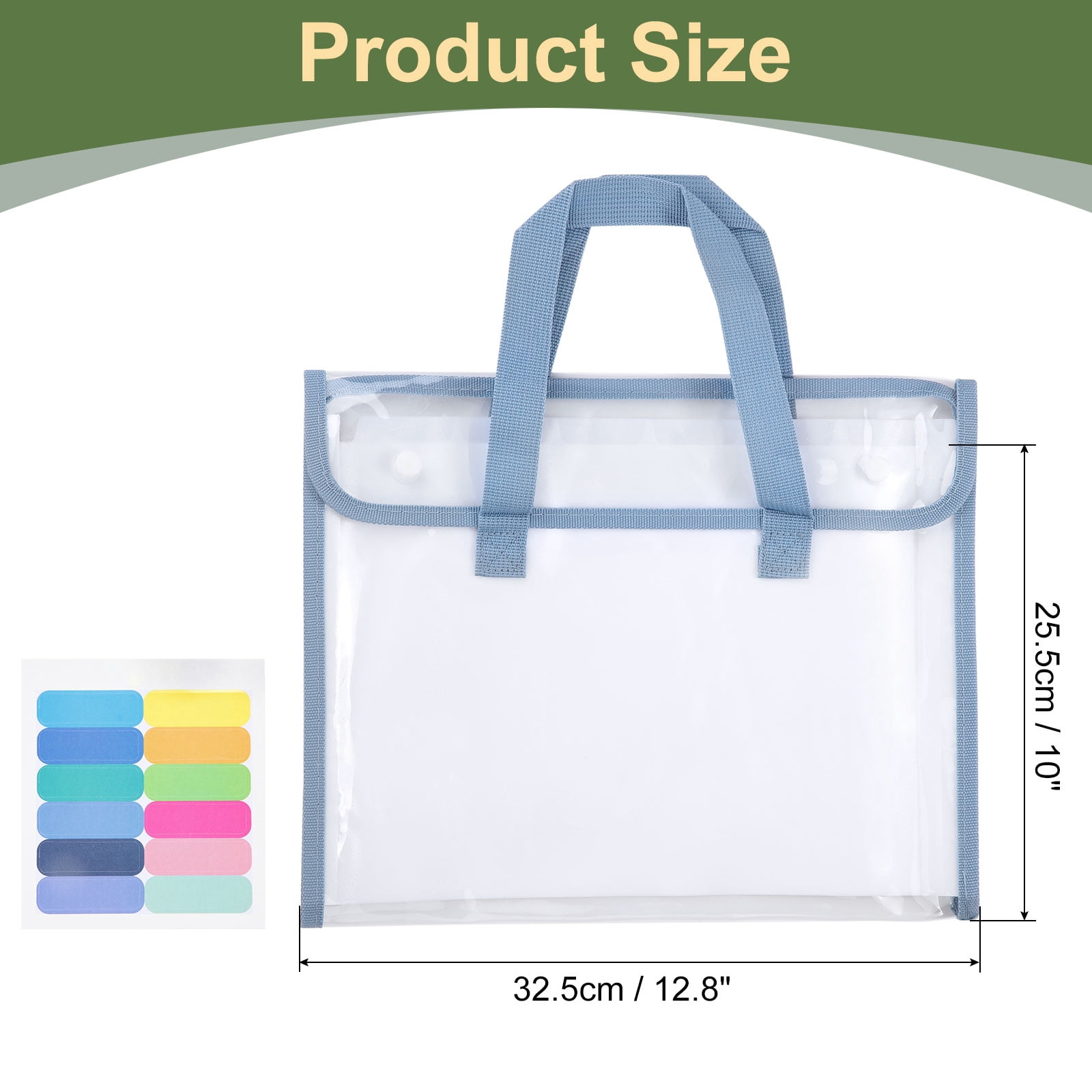 Uxcell 13 Pockets Accordion File Organizer, Expanding File Folder Portable Accordion Document Bag with Classified Index Stickers for Office Worker, Blue (Flip Cover)
