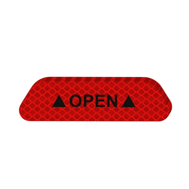 Kenally 4 unids/set de pegatinas para puerta de coche, marca de advertencia, cinta reflectante, accesorios para exteriores de coche, señal Herramientas de reparación de automóviles rojo