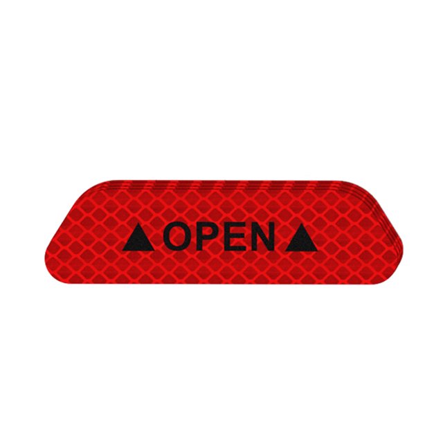 Unatoiry 4PCS/Set Car Door Stickers Warning Mark Tape Auto Exterior Reflective Tape Auto Exterior Accessories Open Sign Safety Reflective Strip red 1Set