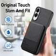 thumbnail image 5 of ELEHOLD Case for Samsung Galaxy S25 Edge, RFID Blocking Slim PU Leather Wallet Case with Card Holder & Kickstand,Black, 5 of 11