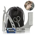 thumbnail image 1 of Premium Beard Grooming Kit for Men,Includes professional straight edge razor transparent beard styling template, Anti-static beard comb,, 1 of 9