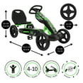 thumbnail image 2 of 509 Crew: Xspeed Pedal Go-Kart - Green & Black - Kids 4 Wheel Sporty Ride-On Cart, Adjustable Seat, Steering Wheel, Indoor/Outdoor, 110lb Cap, Ages 4+, 2 of 8
