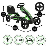 509 Crew XSpeed Gocart met pedaal, groen, sportieve graphics op de