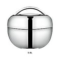 thumbnail image 3 of Destyer Thermos Portable Picnic Bento Lunch Box With Durable Lightweight And Portable Convenient Storage Silver 0.8L, 3 of 6
