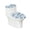 Blue Hydrangeas and Butterflies, variant on HELLHERO Turtle Pattern Soft Polyester Toilet Seat Lid Cover Adjustable Toilet Seat Covers Set & Stays in Place for Hotel