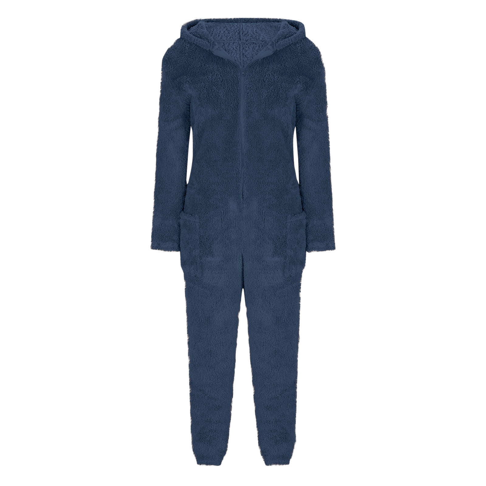 cocolona Womens Winter Onesies Pajamas Fleece Fuzzy Hooded Jumpsuit Soft Comfy Romper Warm Loungewear One Piece Sleepwear