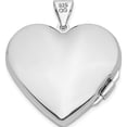thumbnail image 3 of Sterling Silver Rhodium-Plated 21mm Diamond Floral Heart Family Locket (25.4 X 21.75) Made In China qls883, 3 of 5