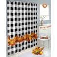 thumbnail image 5 of Thanksgiving Shower Curtain Set ，Waterproof Fabric Shower Curtains Pumpkin Maple Leaf Shower Curtains for Bathroom,Bathroom Decor 48"x72", 5 of 7