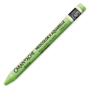 Caran D'Ache Neocolor II Water-Soluble Crayon - Grass Green (7500.22) - Artists Crayon For Watercolor Techniques