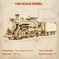thumbnail image 5 of 3D Puzzles for Adults Wooden Toy Train Models Kits to Build Prime Steam Express, 5 of 5