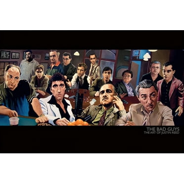 The Bad Guys - The Art Of Justin Reed - Poster (Scarface, Godfather) (36" x 24")