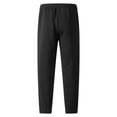 thumbnail image 5 of DPTALR George Men's Solid Color Drawstring Elastic Waist Pants,Black Big and Tall Men M, 5 of 5