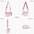 thumbnail image 3 of Bolso Riñonera Cruzado Cuadriculado de Nylon Rosa 28x14x14 cm, 3 of 6