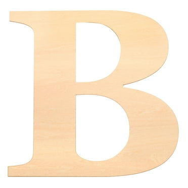 Uxcell 12 Inch Wooden Letter Letter B Shape Cutout Unfinished Large Wood Alphabet Letter
