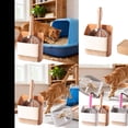 thumbnail image 6 of Stainless Steel Cat Litter with Holder for Indoor Use Cat Poop Station with Coarse and Fine Grids for Efficient Sifting and Nonstick, 27.7 cm, Khaki, 6 of 9
