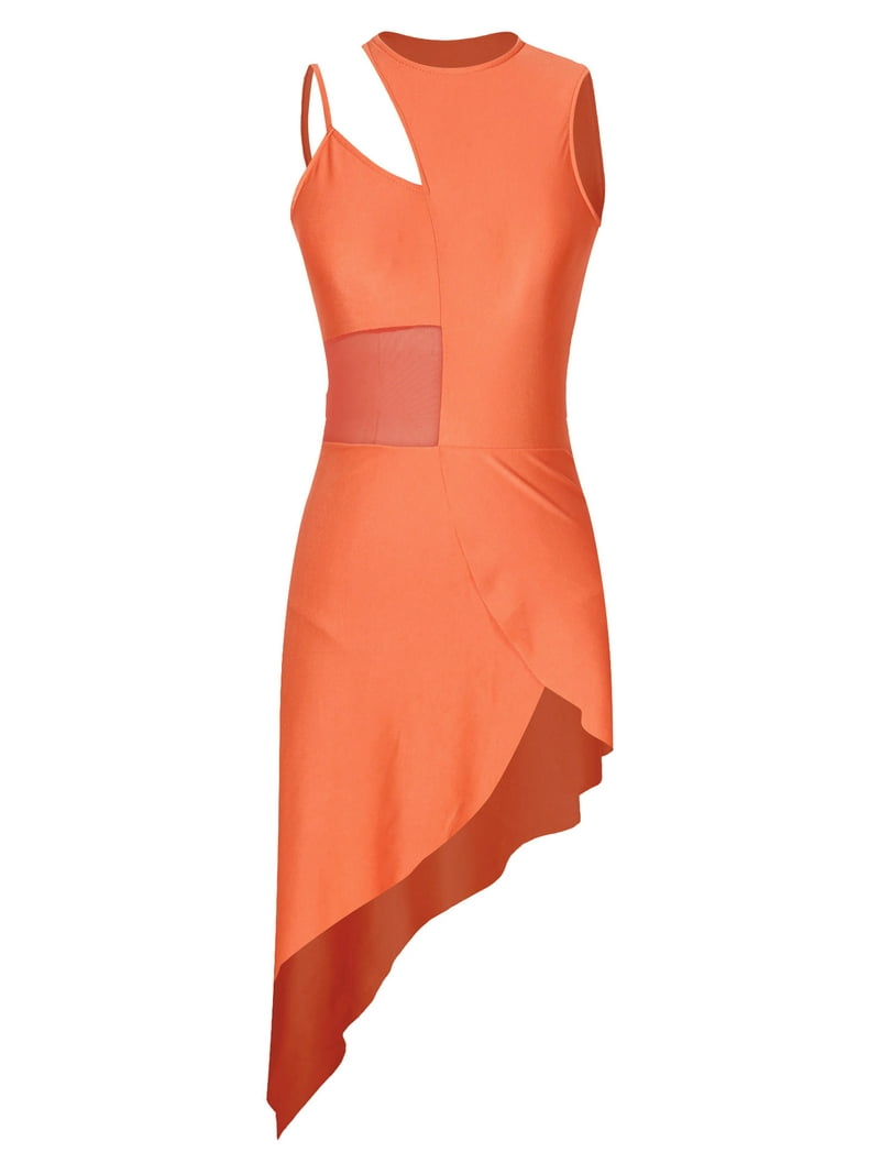 orange dresses dance Latin/Rhythm Dance Competition Dresses