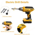 thumbnail image 2 of Rirool Kids Tool Set with Electronic Drill - 37pc Pretend Play Construction Toys for Toddlers 3-6, Toolbox, Hammer, Screwdriver & Wood Blocks, 2 of 6