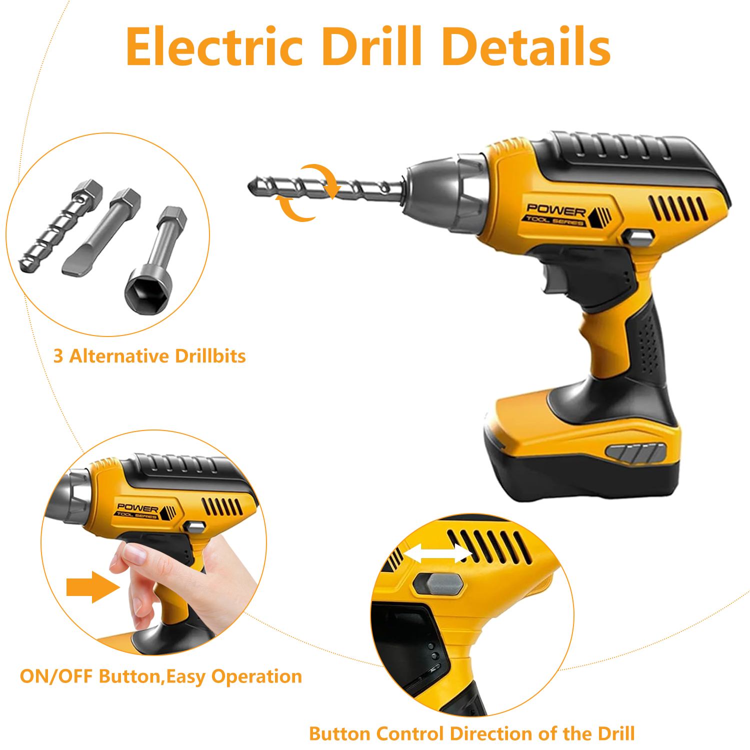 Rirool Kids Tool Set with Electronic Drill - 37 Pieces photo 2