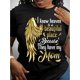 thumbnail image 1 of Camiseta con estampado "Sé que el cielo es un lugar hermoso porque tienen a mi mamá", manga corta, cuello redondo, informal, para verano y primavera, para mujer adulta, hombre, deportiva, informal., 1 of 6