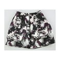 thumbnail image 2 of BCX Womens Abstract Pleated Skirt, Black, Juniors, 3, 2 of 2