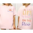 thumbnail image 2 of Retro River Life T-Shirt, Trendy Comfort Colors Tee T-shirt Sizes S-5XL Goldengate, 2 of 5